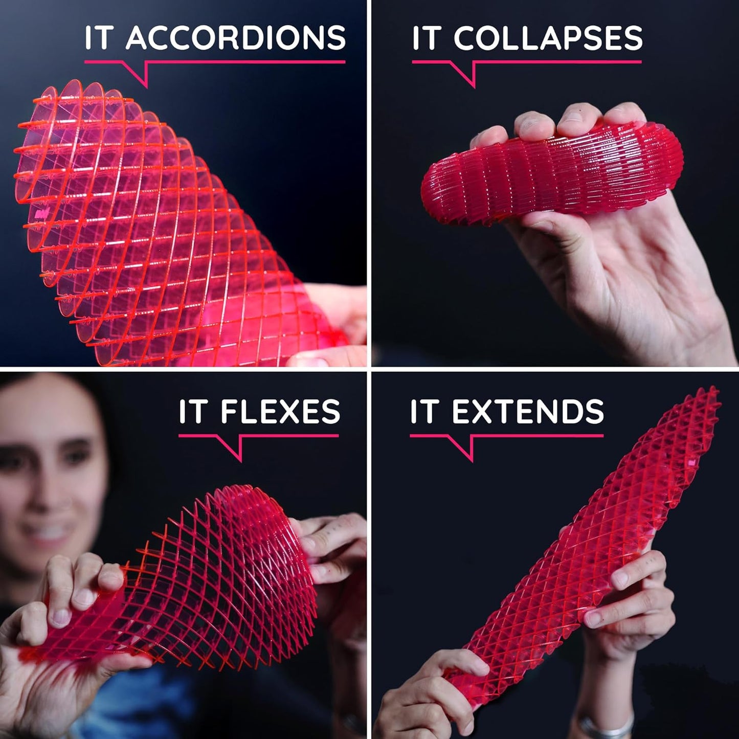 Morf Fidget Worm Toy - Desk Fidgets for Adults - Cool Satisfying Worm Fidget Sensory Toys - Fun and Interactive Morf Fidget Toy for Kids - USA Patent Pending Morf Figgy Toys - Big - 20 x 20