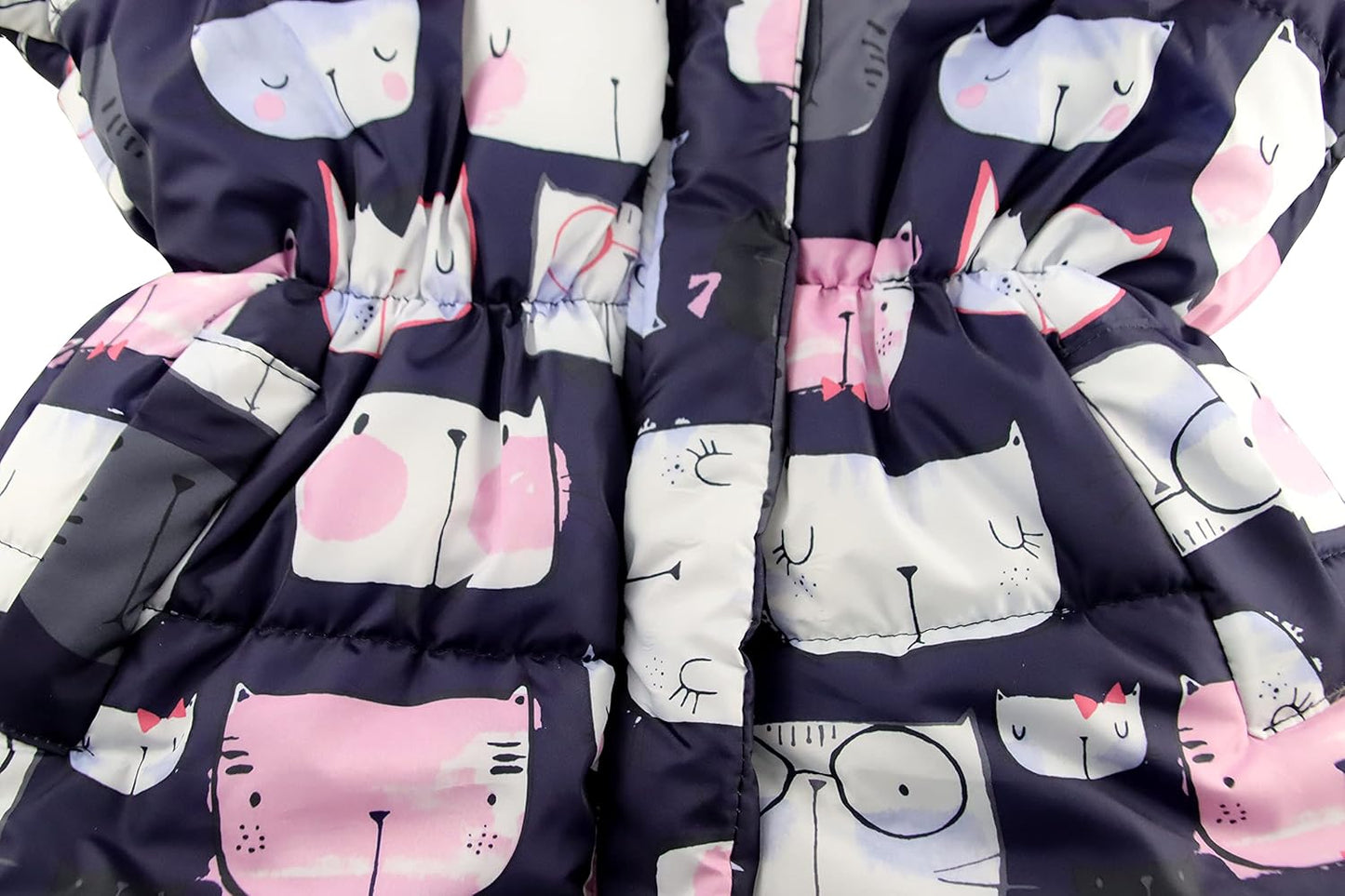 Miss Bei Girl's Winter Coat Jacket Hooded Kids Toddler Flower Print Parka Outwear Warm Cotton Puffer Hooded Jacket