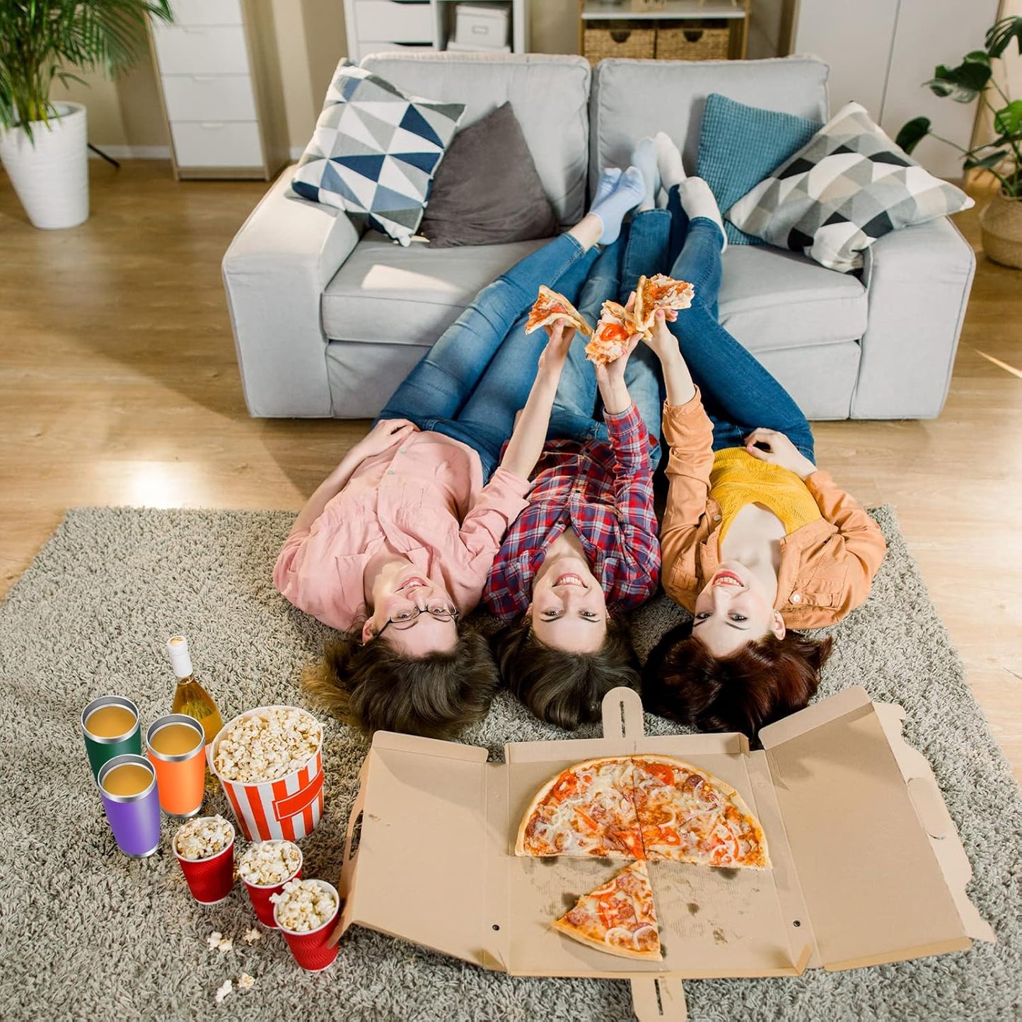 VEGOND 20oz Tumbler with Lid and Straw Stainless Steel Tumbler Cup Bulk Vacuum Insulated Double Wall Travel Coffee Mug Powder Coated Coffee Cup(Purple 6 Pack)