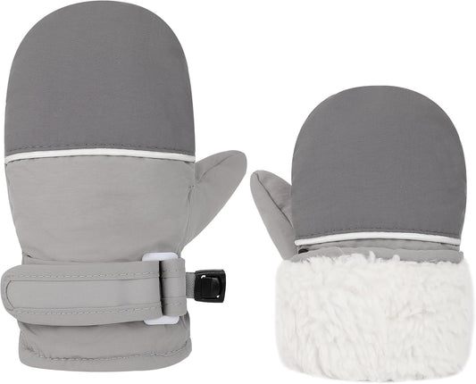 Toddler Gloves Kids Mittens Winter Warm Lined Fleece Gloves Waterproof Snow Baby Mitten for Boys Girls