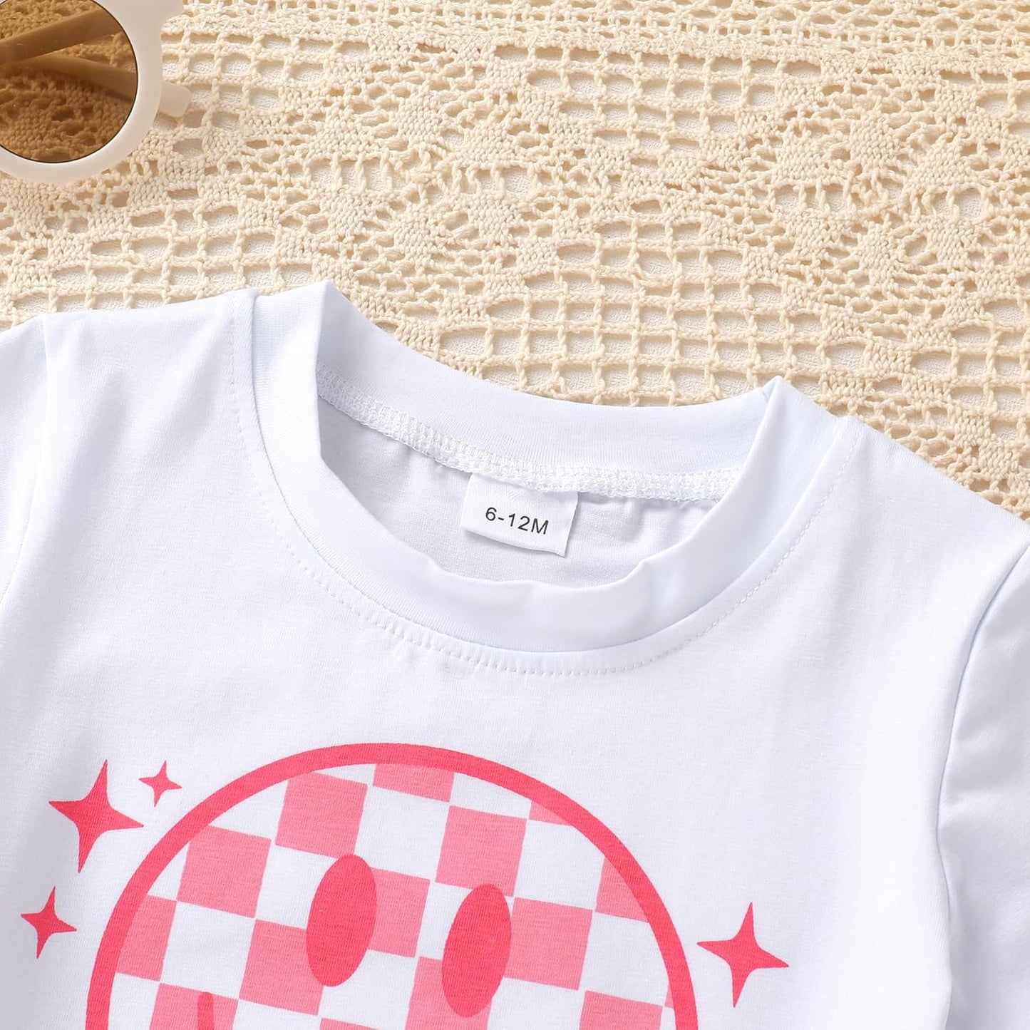 Happy Town Toddler Clothes Baby Boy Girl Smiley Face Shirt Short Sleeve T-Shirt Tee Summer Tops Outfits