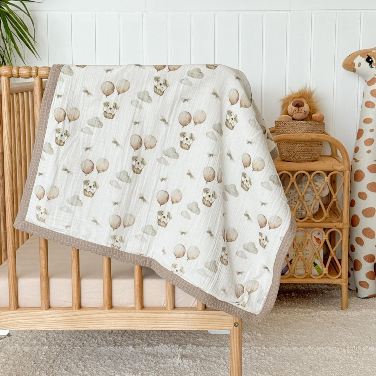 Personalized Baby Blanket with Name – Handmade 100% Organic Cotton Newborn Gift | Custom Knit Blanket for Boys, Girls, Kids & Baby Showers