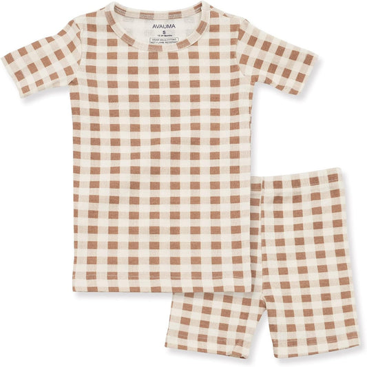 AVAUMA Baby Boys Girls Pajama Set 6M-7T Kids Cute Toddler Snug fit Pattern Design Pjs Cotton Sleepwear