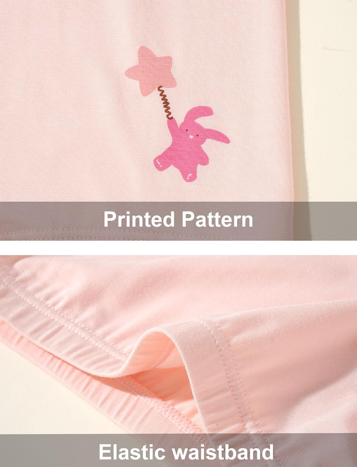 SEAUR Girls' Seamless Underwear 4-Pack Soft Breathable Ice Silk Boyshorts Panties Cute Prints Boxer Briefs for 6-16 Years