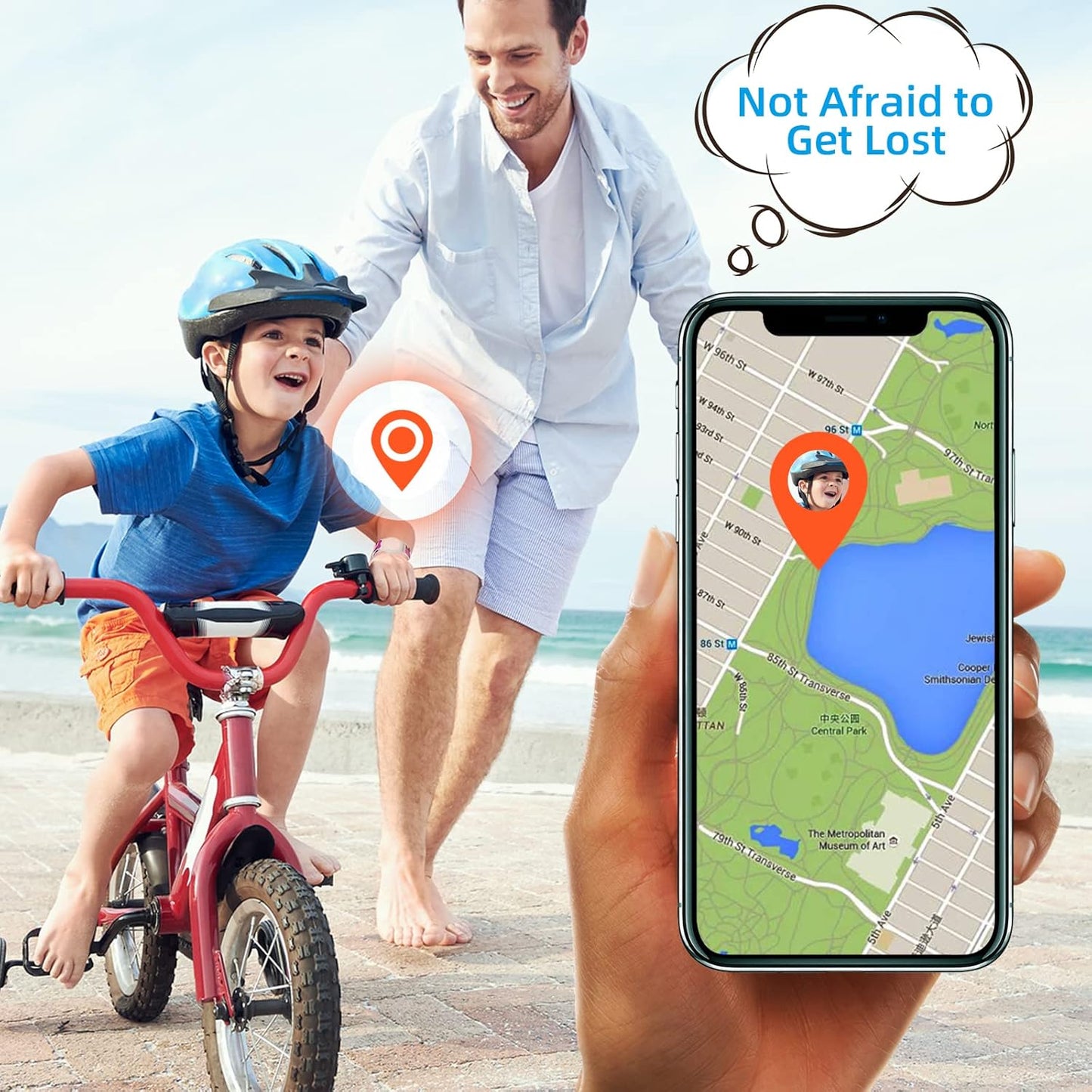 Compatible with Apple AirTag Bracelet for Kids, Camo Nylon Air Tag Wristband, Protective Case for Airtag GPS Tracker Holder, Adjustable Anti Lost Watch Band for Toddler Child Elder (Purple)