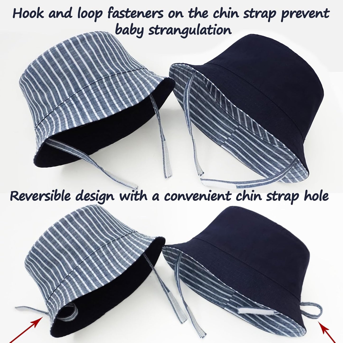 Keepersheep Baby Baseball Cap Infant Sun Hat, Cotton Knit with Soft Brim, Adjustable Soft Newborn Toddler Cap