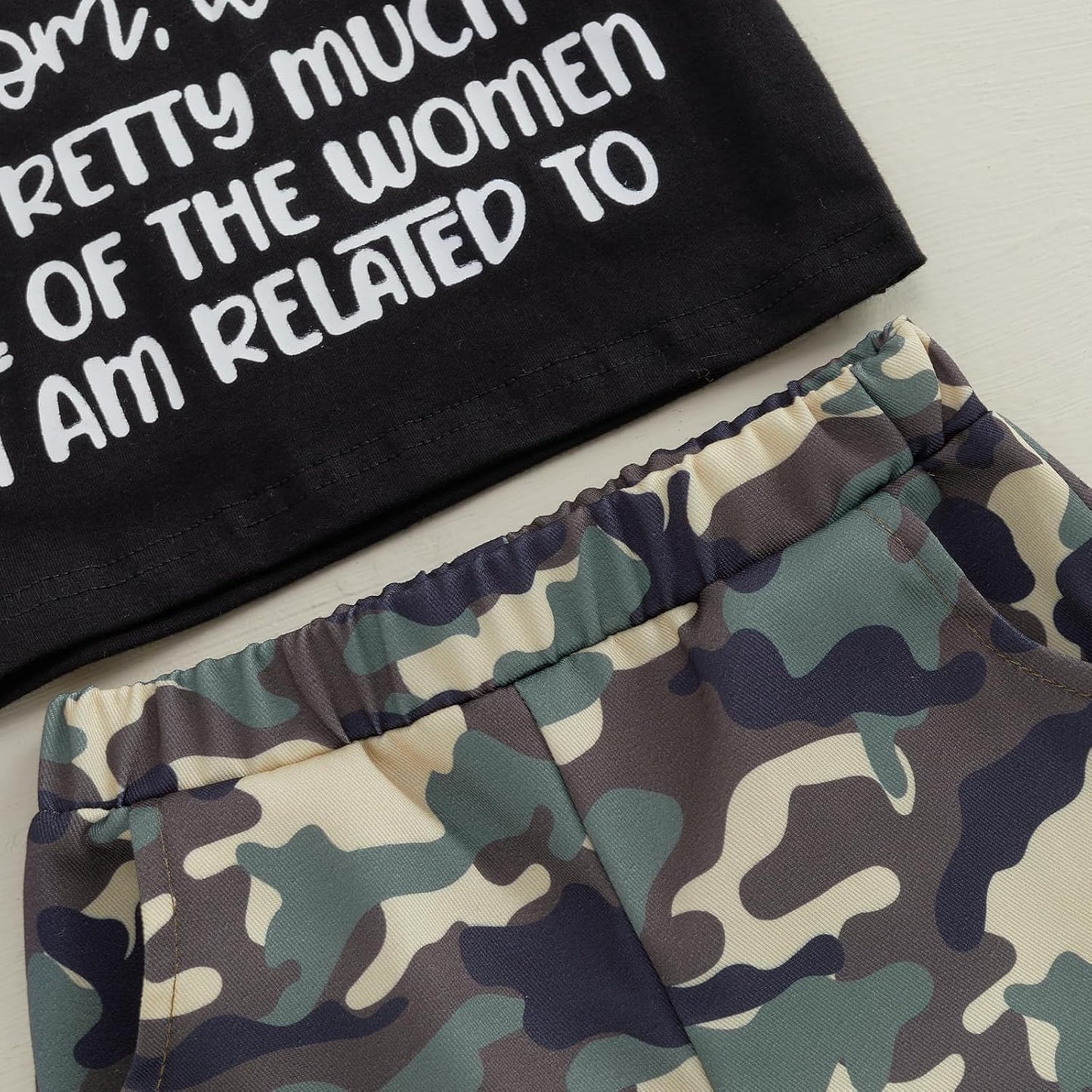 wdehow Toddler Kids Baby Boy Summer Clothes Sets 1T 2T 3T 4T 5T Letter Print Short Sleeve Tops Camouflage Shorts Outfits