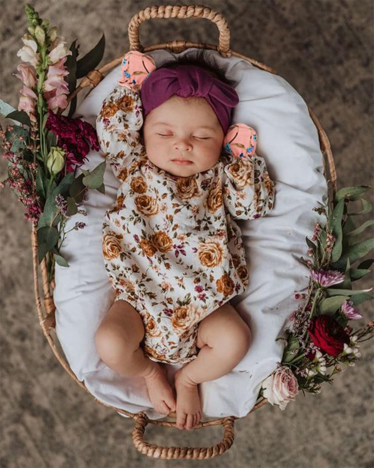 Newborn Baby Mittens No Scratch Cotton Elastic Wrist Gloves Infant Toddler Mittens for Baby Boy Girl 0-6 Months