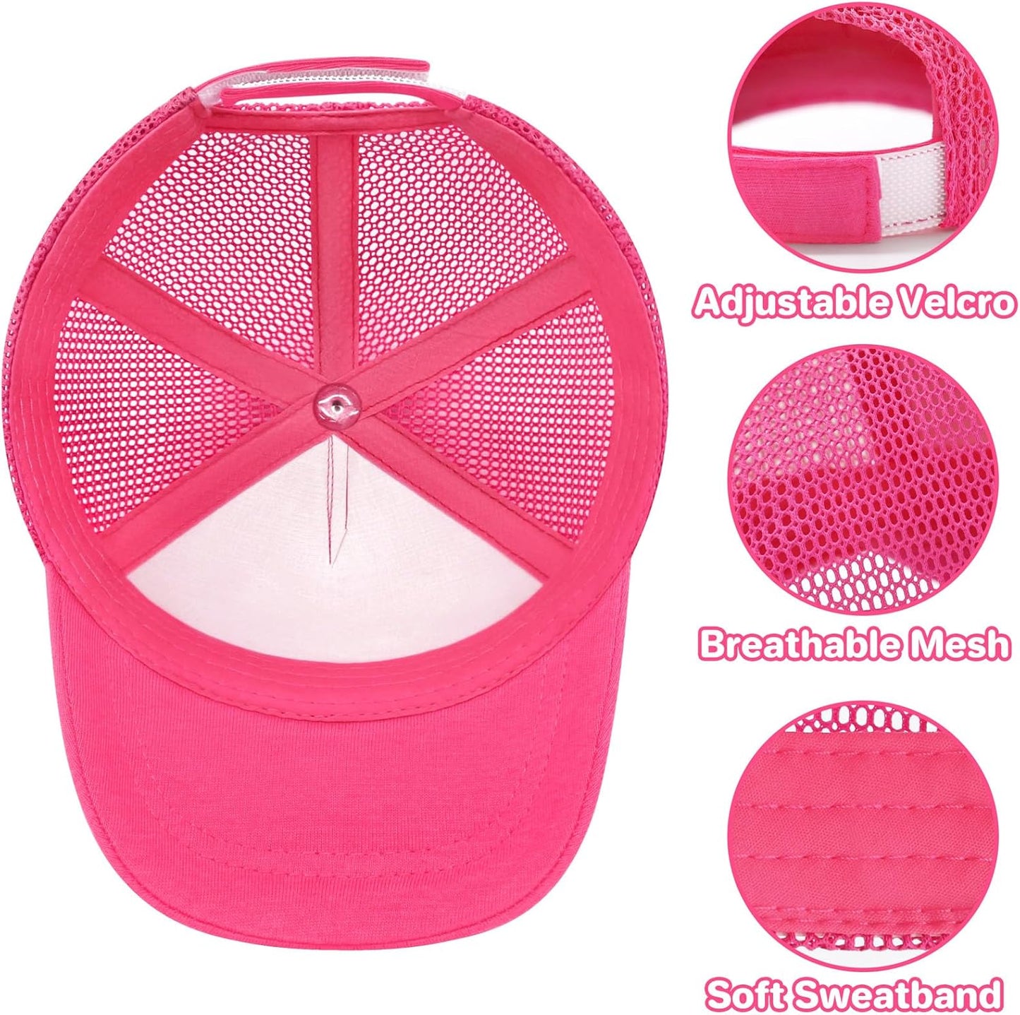 qikqik Baby Baseball Cap Toddler Baseball Hat with Mesh Infant Sun Hat UPF 50+ Baby Ball Cap Toddler Girl Hats Kids Hat Boys