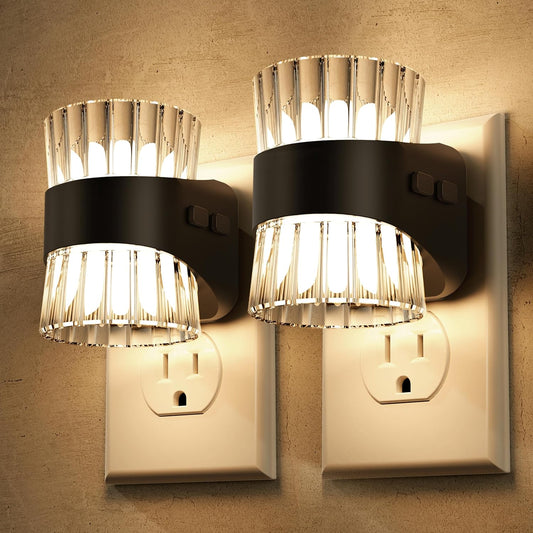 Night Light, Night Lights Plug into Wall, LED Clear Night Light for Kids, Adjustable Brightness NightLights with Dusk to Dawn Sensor for Bedroom Bathroom, 3000K/4000k/5000K, 2 Pack