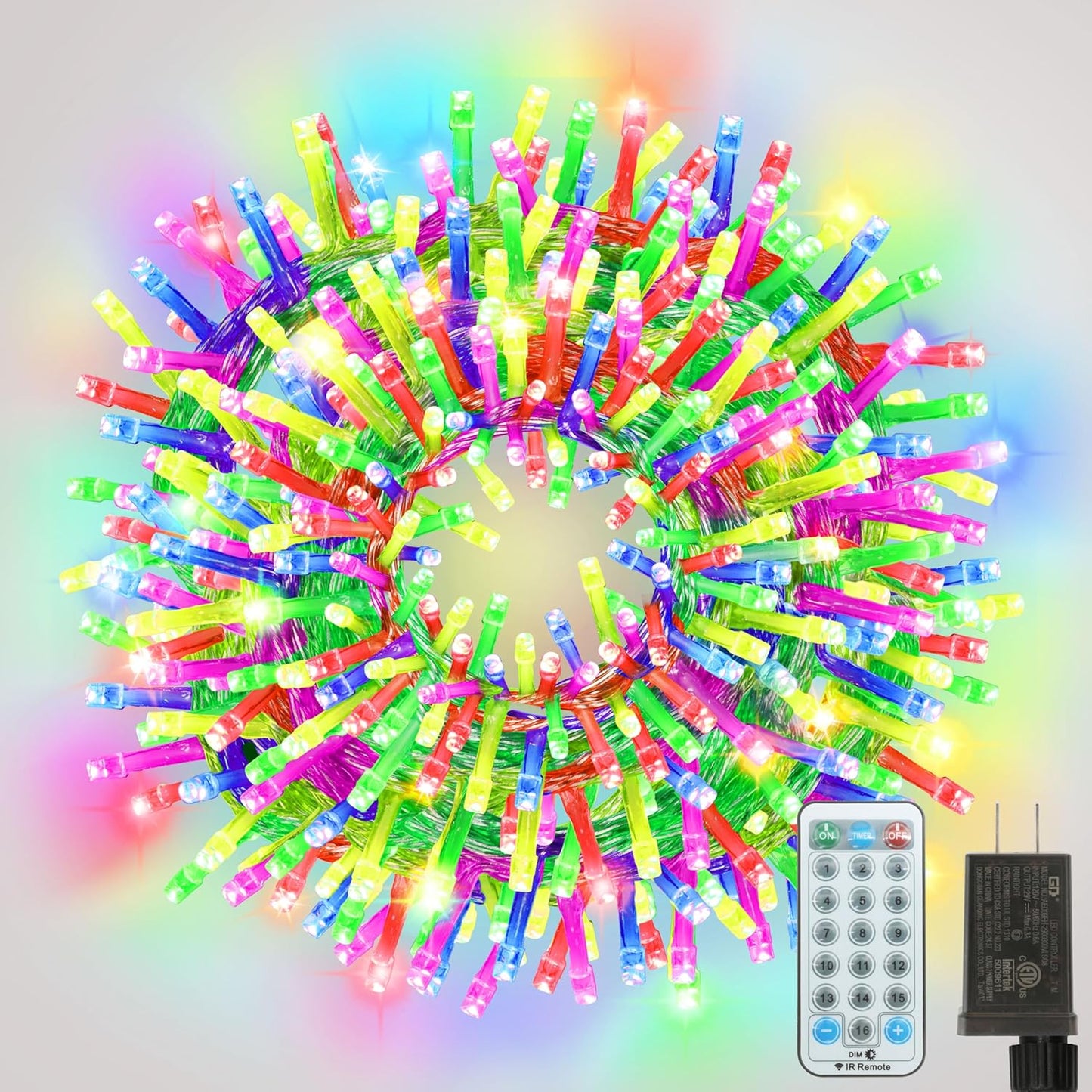 100 LED Easter String Lights, 33 FT Colorful Connectable Waterproof String Lights Clear Wire with 11 Modes, Easter Decorations for Indoor Outdoor Party Yard Garden (Multicolor)