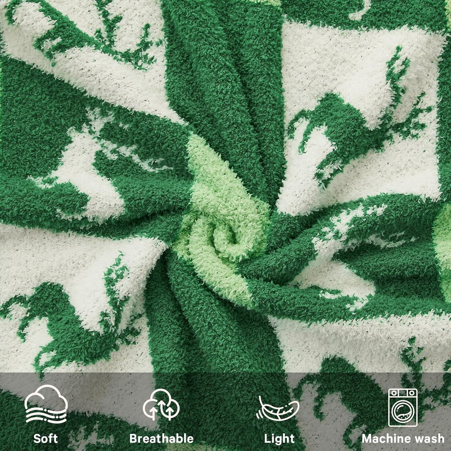 CYMULA Christmas Knit Throw Blanket - Super Soft Cozy Fuzzy Blankets for Couch, Sofa & Bed, Holiday Throw Blanket，60"x80"