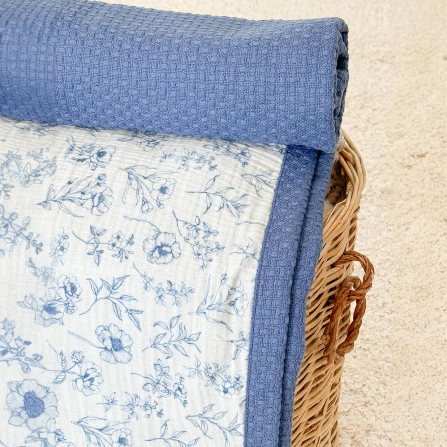 Personalized Baby Blanket with Name – Handmade 100% Organic Cotton Newborn Gift | Custom Knit Blanket for Boys, Girls, Kids & Baby Showers