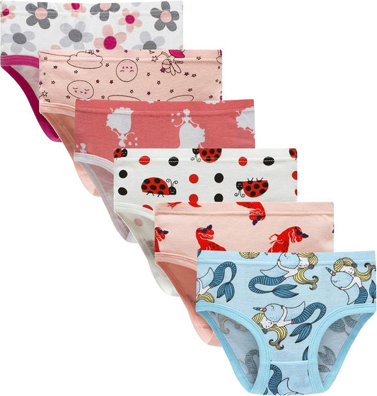 Barara King Little Girls' Soft Cotton Underwear Toddler Undies Kids panties