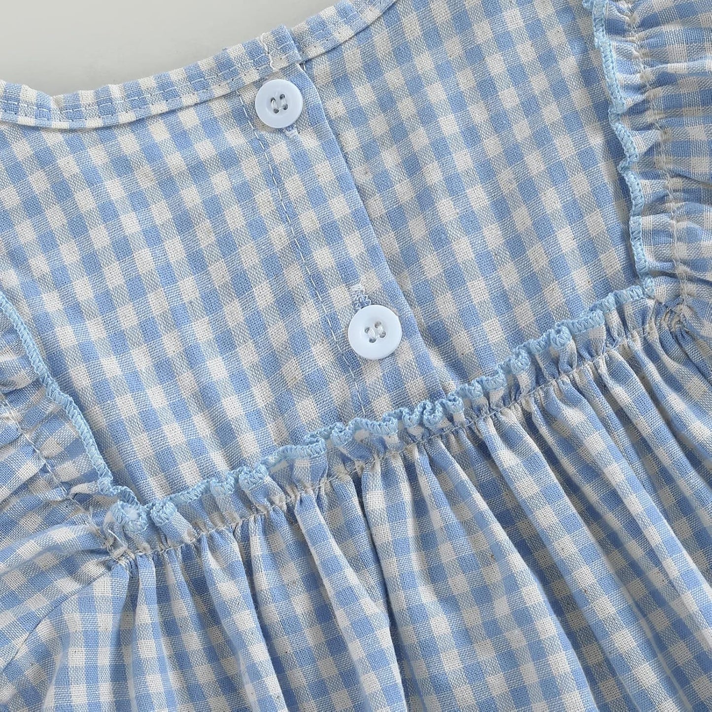 Douhoow Infant Baby Girl Plaid Romper Baby Sweatshirt Romper Ruffle Festival Clothes Fall Winter Outfits with Headband