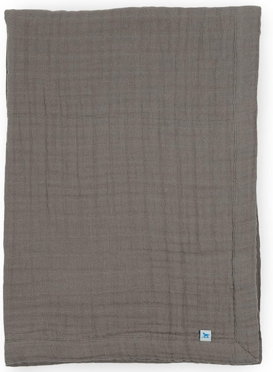 Little Unicorn Newborn Receiving Quilt | Ultra- Soft, Multi-Layered Muslin Fabric | Gift for Newborns & on-The-go (Mocha)