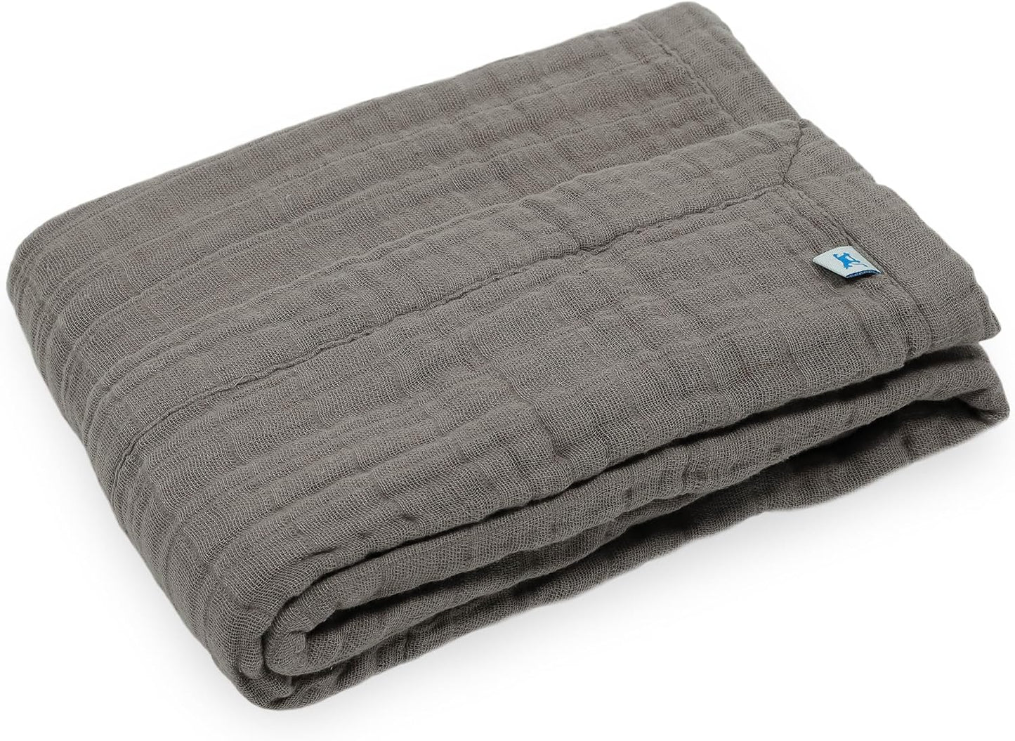 Little Unicorn Newborn Receiving Quilt | Ultra- Soft, Multi-Layered Muslin Fabric | Gift for Newborns & on-The-go (Mocha)