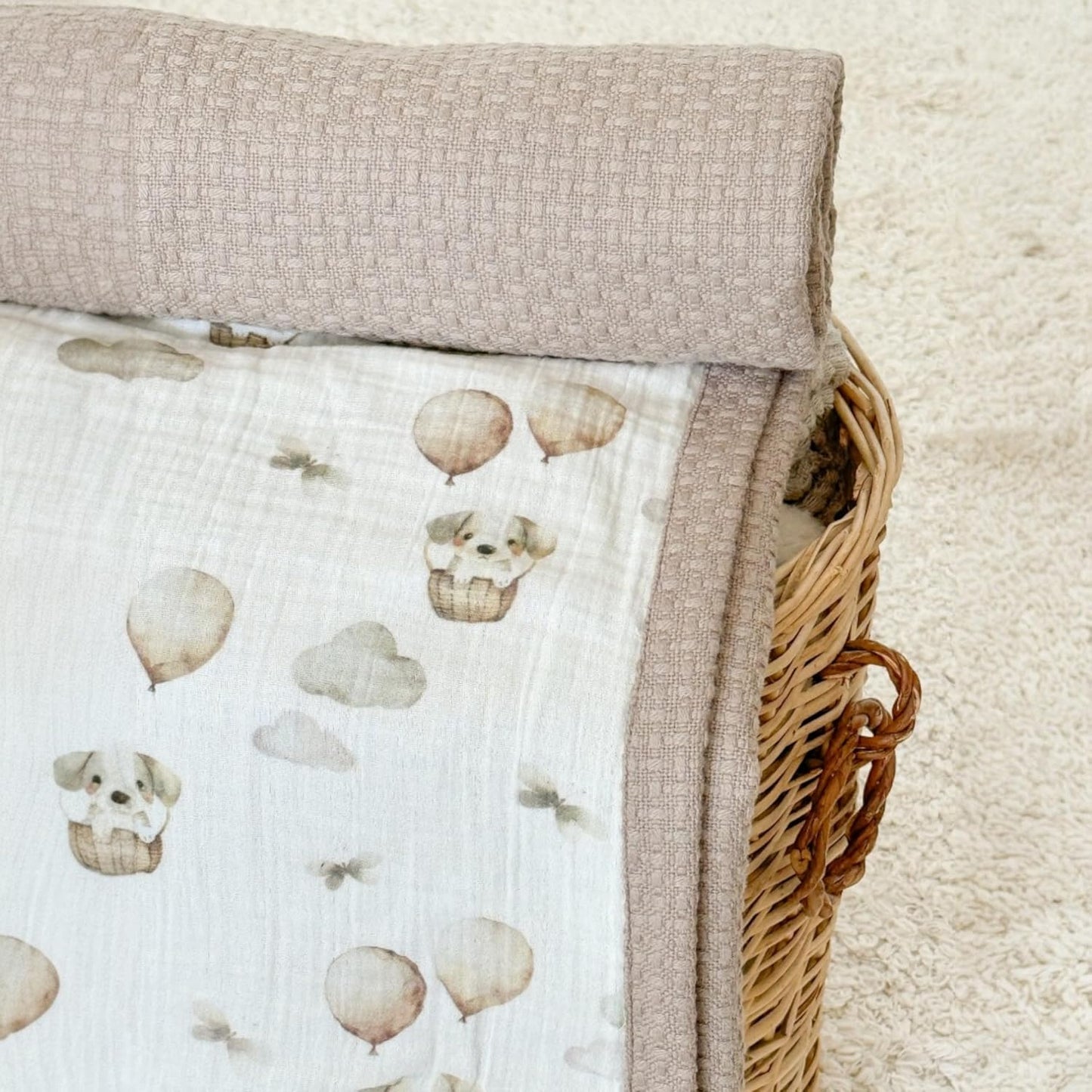 Personalized Baby Blanket with Name – Handmade 100% Organic Cotton Newborn Gift | Custom Knit Blanket for Boys, Girls, Kids & Baby Showers