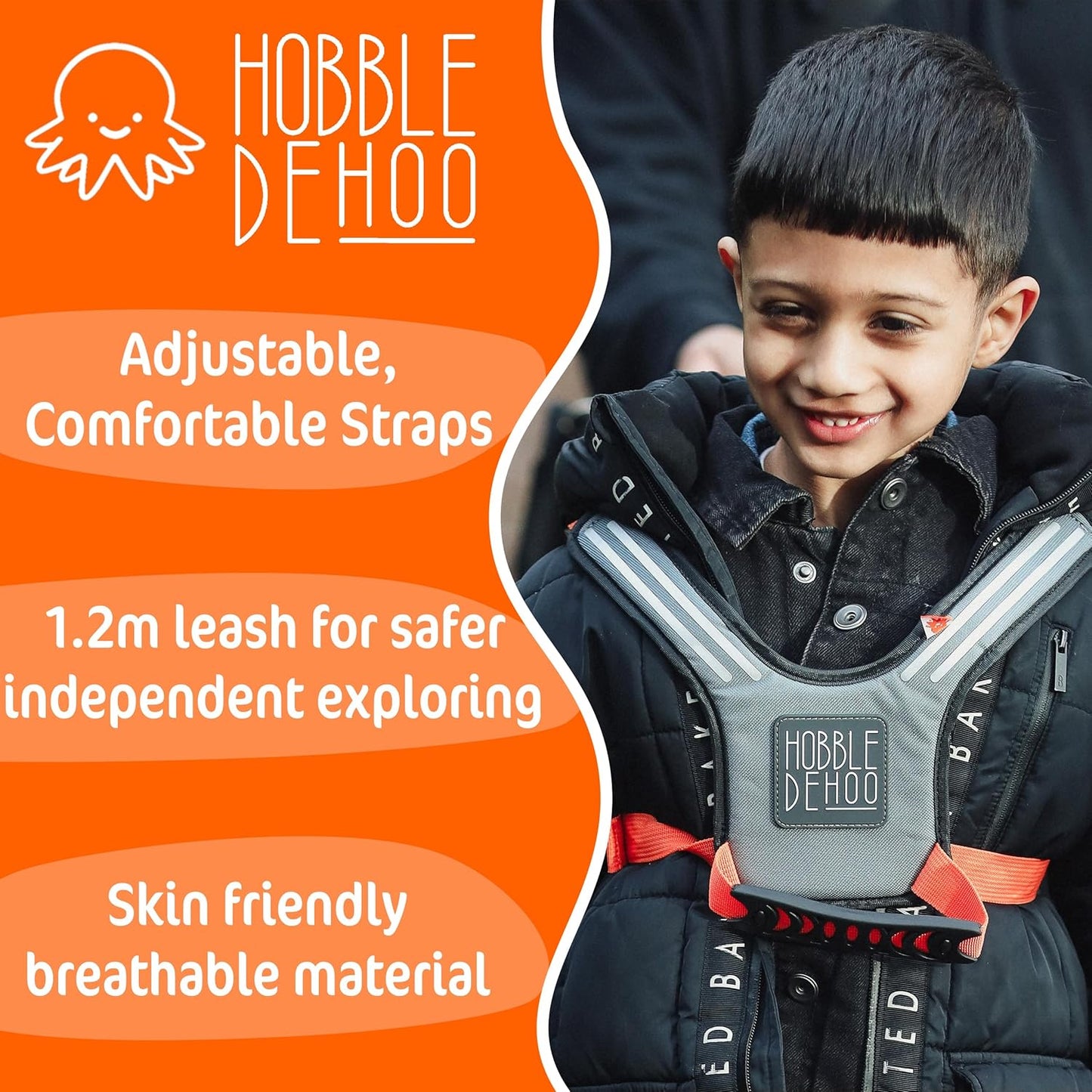 Hobbledehoo Safety Harness For Kids & Toddlers Aged 2-7 Years, Child Harness For Walking & Play Autism Safety Awareness