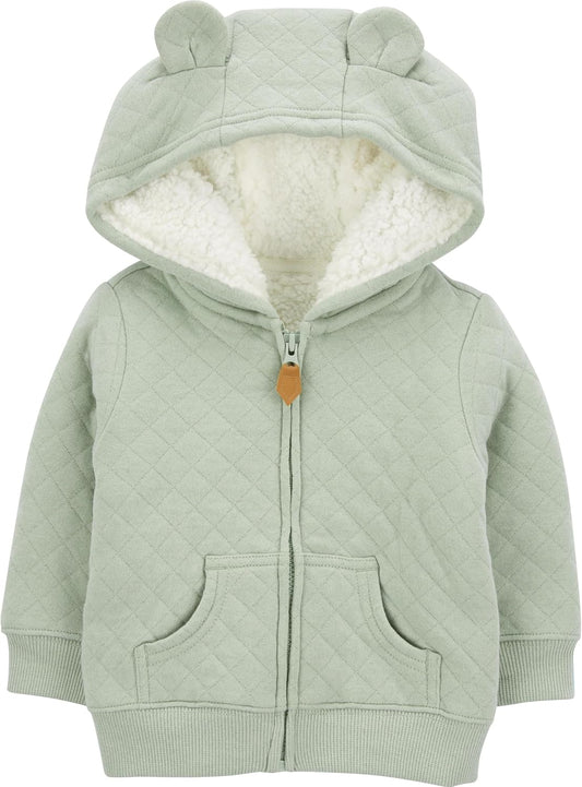 Simple Joys by Carter's Baby Hooded Sweater Jacket with Sherpa Lining