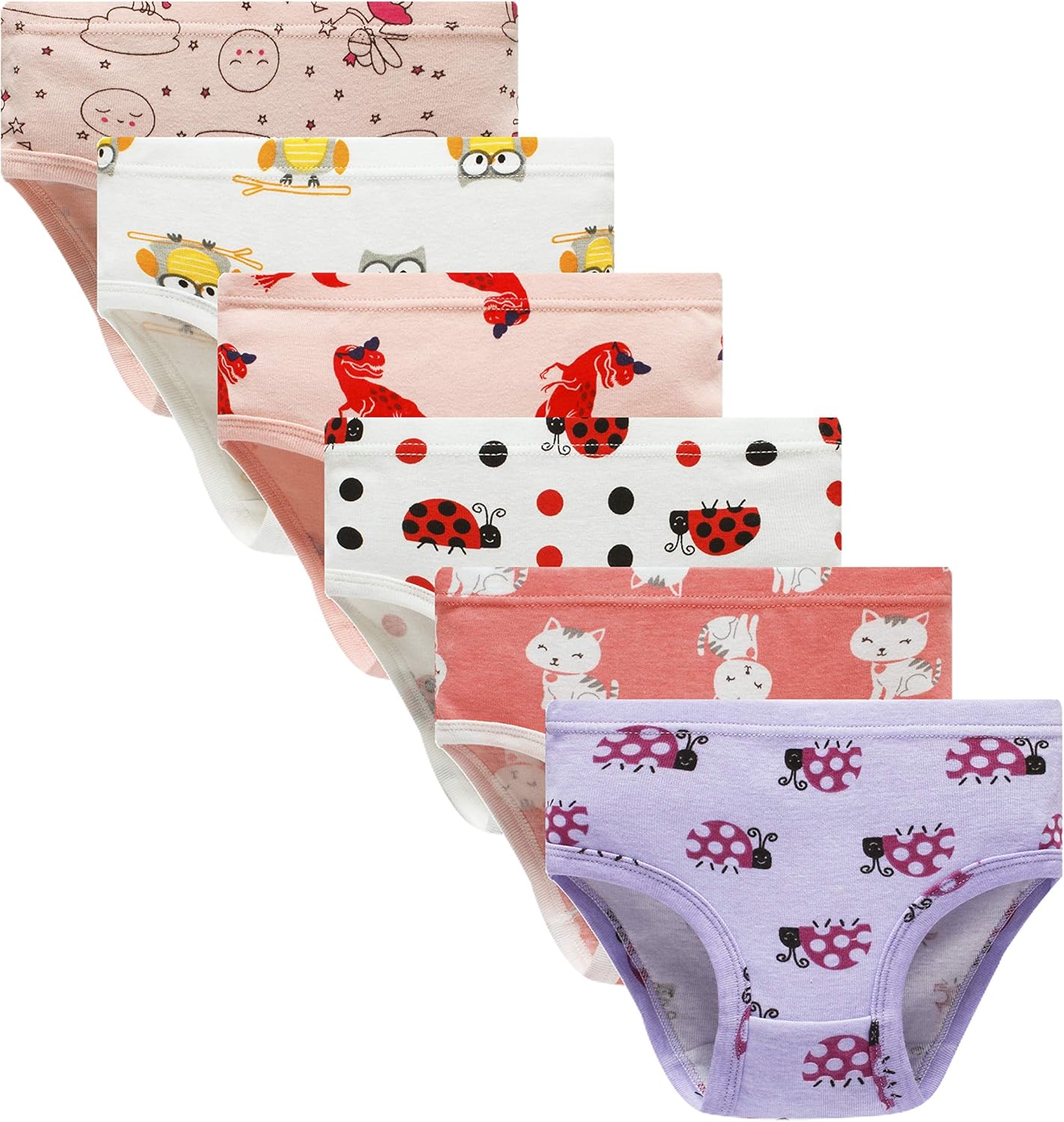 Barara King Little Girls' Soft Cotton Underwear Toddler Undies Kids panties
