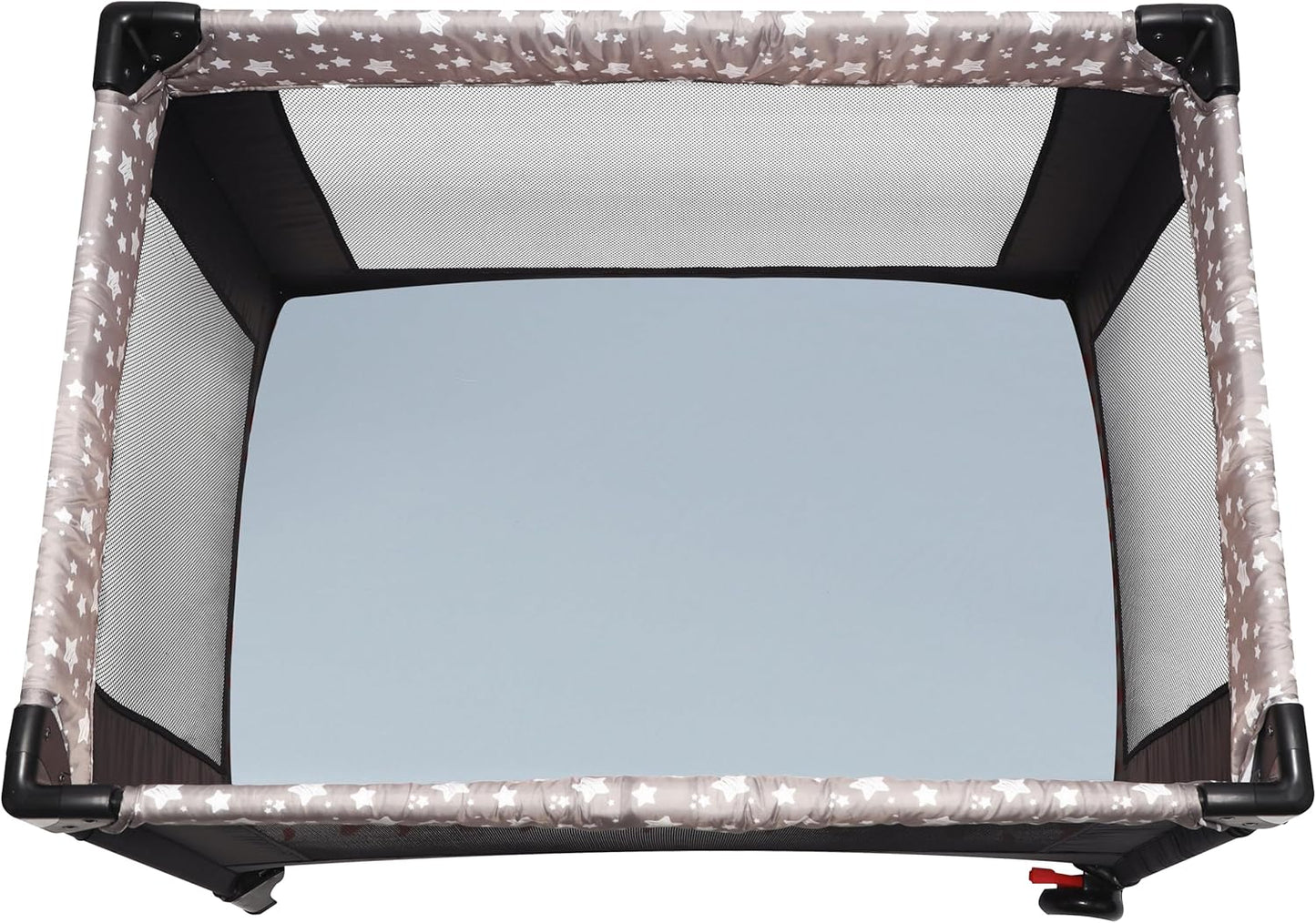 Pack and Play Sheets Fitted, 2 Pack Pack n Play Sheets for Graco Pack n Play Mattress, Unisex Playard Sheets for Boys Girls (Grey & Cyan, 38 X 26 Inch)