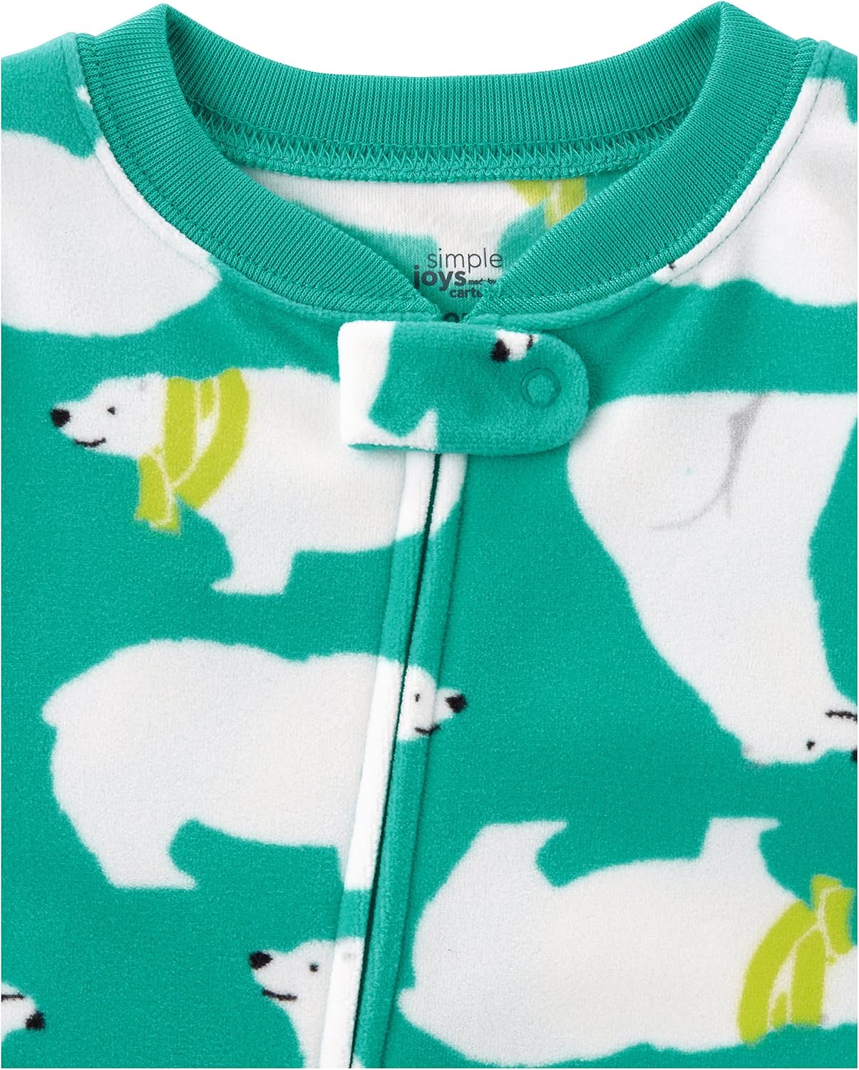 Simple Joys by Carter's Toddlers and Baby Boys' Loose-Fit Flame Resistant Fleece Footed Pajamas, Pack of 3