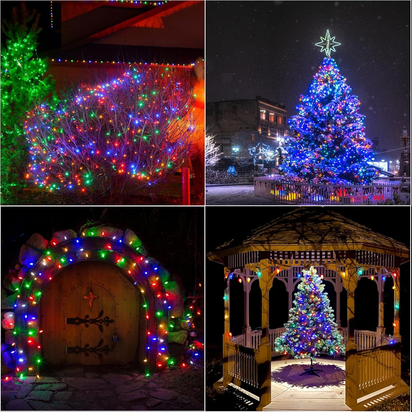 33ft Easter Lights, 100 LED Green Wire Fairy Starry String Lights Plug in, 11 Lighting Modes, for Indoor Outdoor Xmas Tree Wedding Party Decoration (Multicolor)