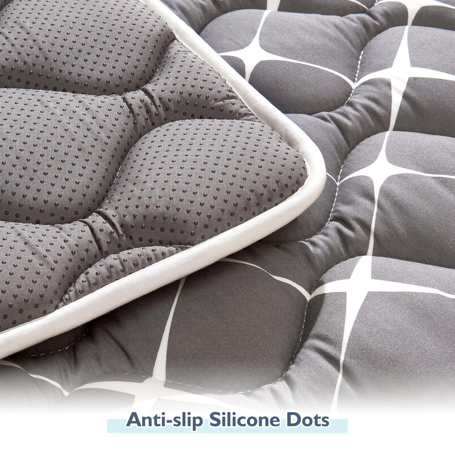 Vibe bear Baby Foam Play Mat, 50x50 Inches Baby Crawling Mat, Thicken One-Piece Baby Playmat, Non Slip Washable Baby Play Mat for Playing, Soft Floor Mat for Babies, Infants, Toddlers