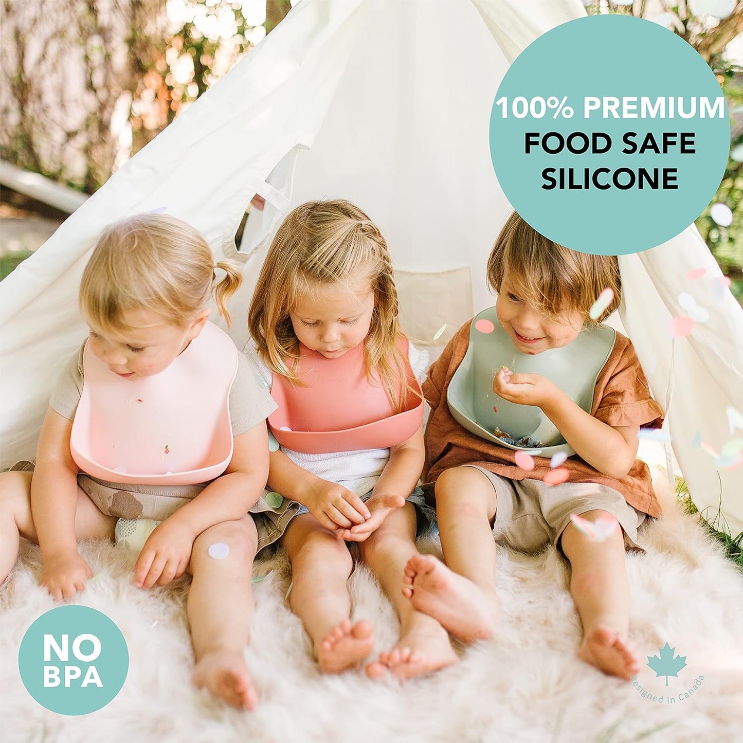 Loulou Lollipop Soft, Waterproof Silicone Feeding Bib