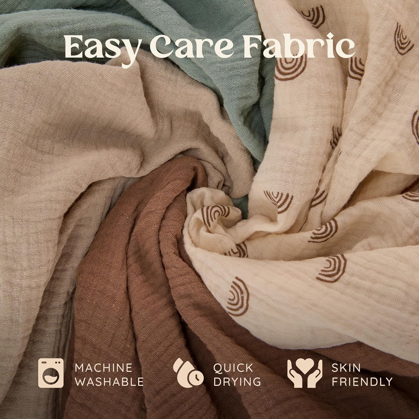 Muslin Nursing Cover Up for Breastfeeding - Breast Feeding Covers for Women| Breathable 100% Muslin Cotton Breastfeeding Cover with Arch-line & Adjustable Straps| Nursing Essentials - (Sage Green)