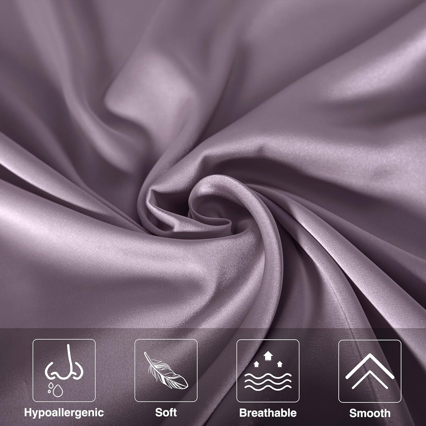 Mulberry Silk Pillowcase for Hair and Skin,Cooling Silk Pillow Case with Hidden Zipper,Allergen Proof Dual Sides Soft Breathable Smooth Silk Pillow Cover for Women (Pink Purple,King)