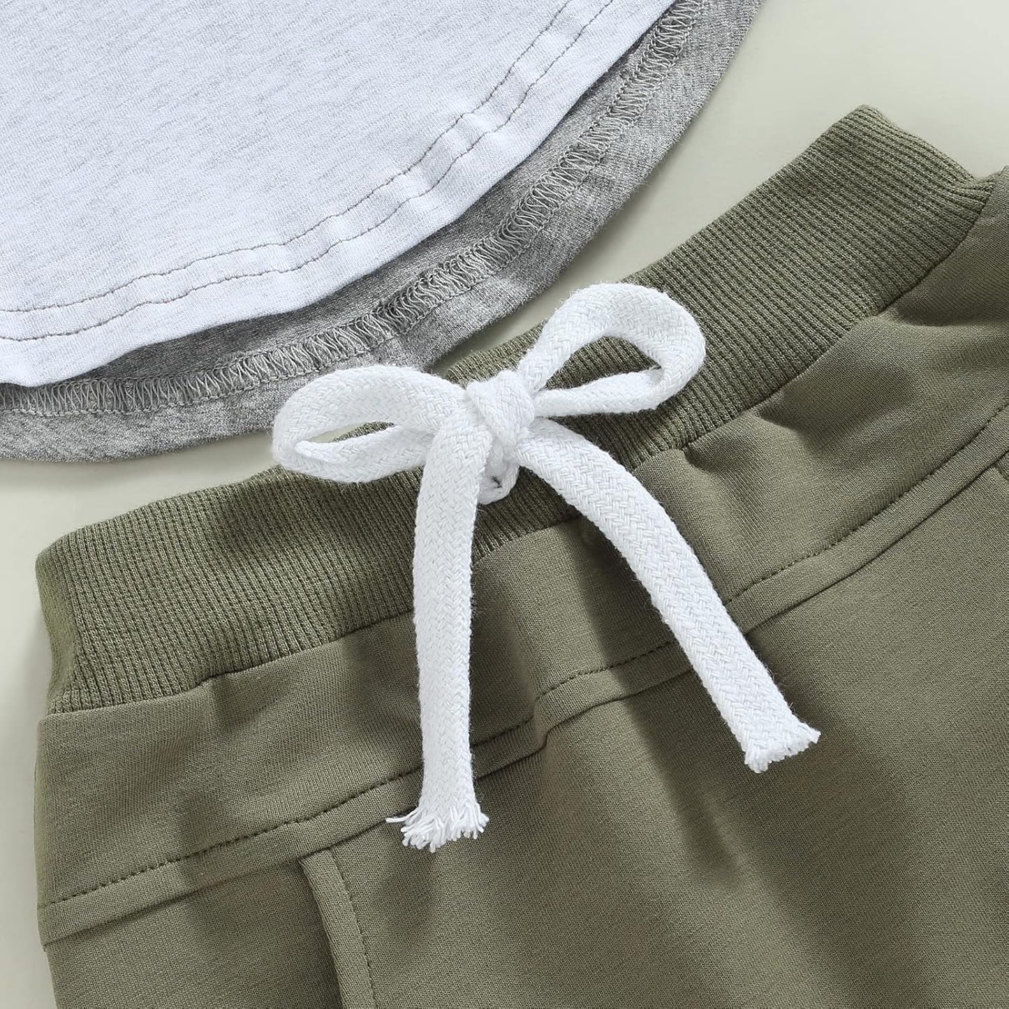 fhutpw Baby Toddler Boy Clothes Summer Outfits 6 12 18 24 Months Patchwork Short Sleeve T Shirt & Shorts Sets with Pockets