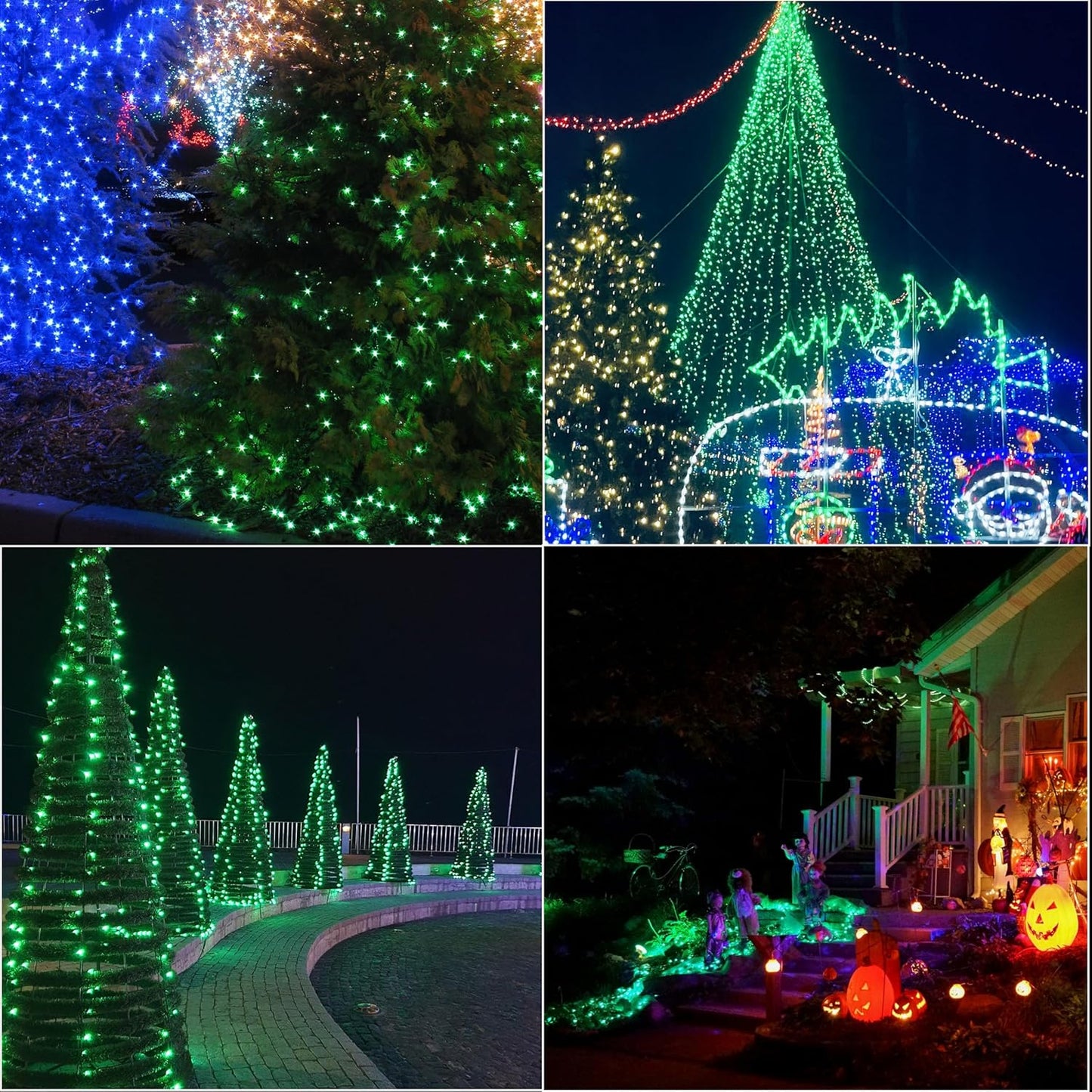 33ft Christmas Decorative St. Patrick's Day Mini String Lights, 100 LED Transparent Wire Fairy Starry String Lights Plug in, 11 Lighting Modes for Indoor Outdoor Xmas Tree (Green)