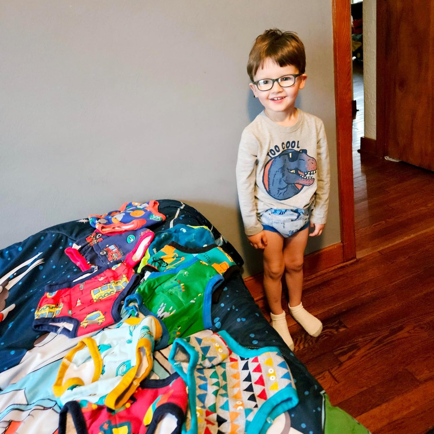 BIG ELEPHANT Toddler Training Pants, Soft Cotton Absorbent Training Underwear for Baby Boys & Girls