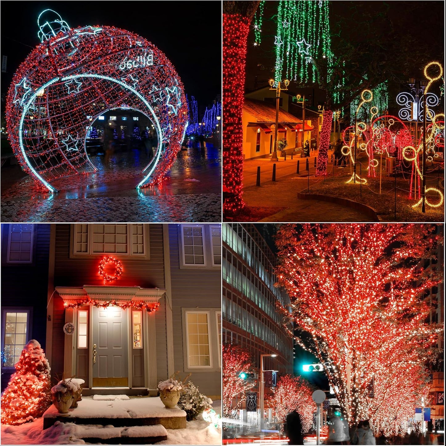 66ft Christmas Decorative Mini Lights,200 LED Green Wire Fairy Starry String Lights Plug in, 11 Lighting Modes, for Indoor Outdoor Xmas Tree Wedding Party Decoration (Red)